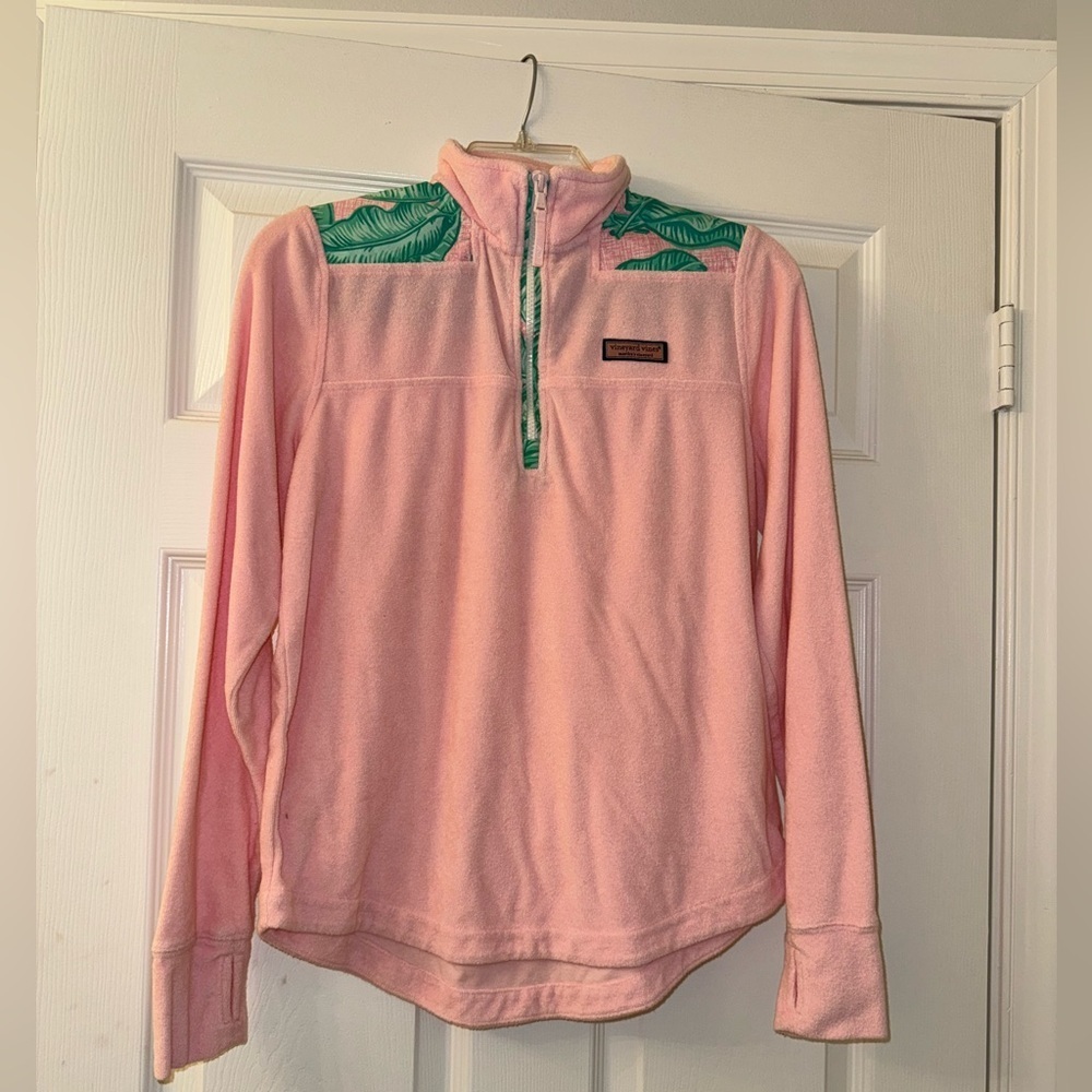 Pink & Green Vineyard Vines Pullover Sweater!